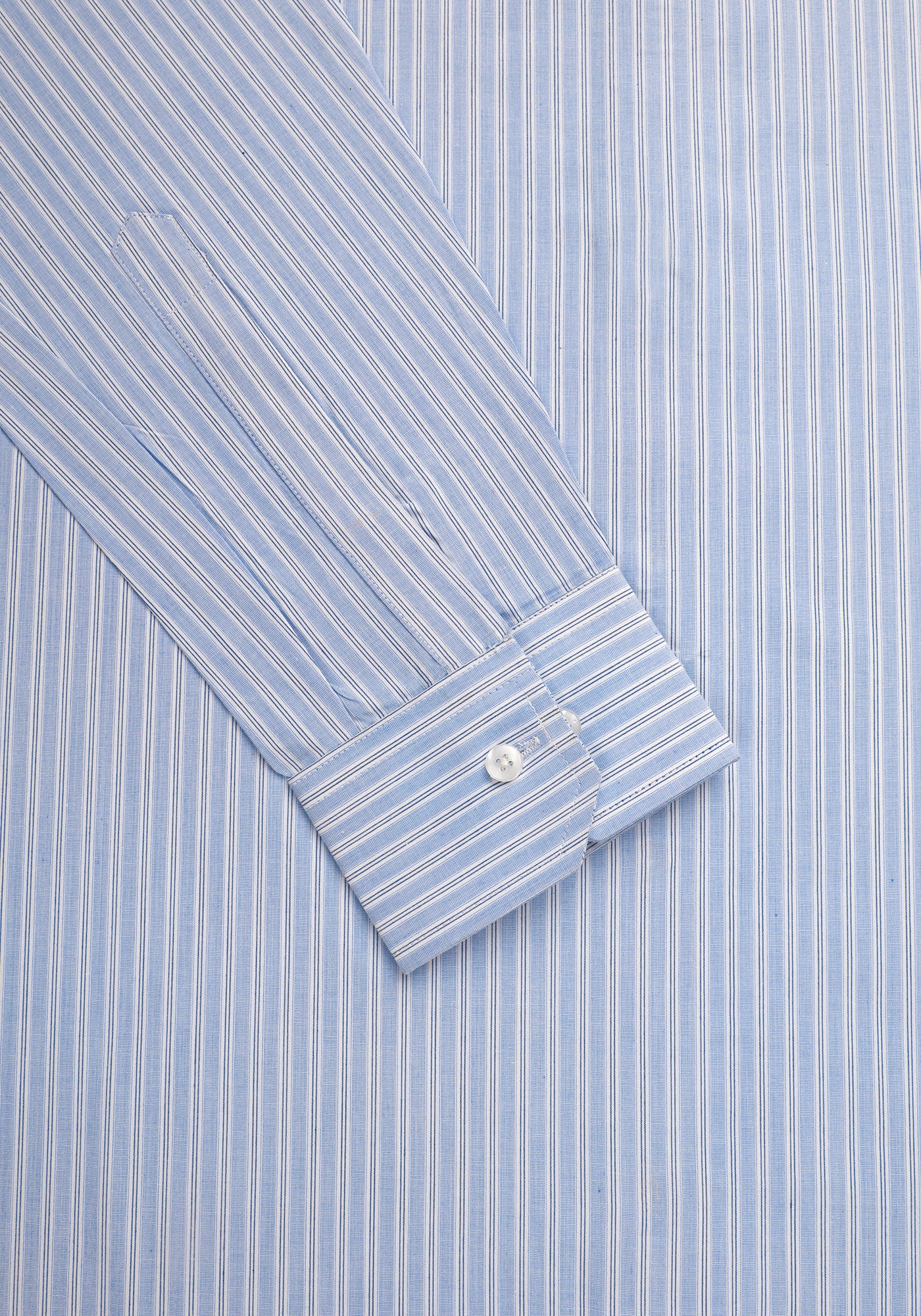 Blue Lined Striped. Men's Formal Shirt.