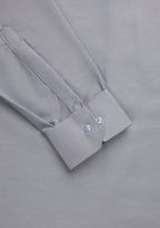 Greyish Blue Chambray. Men's Formal Shirt