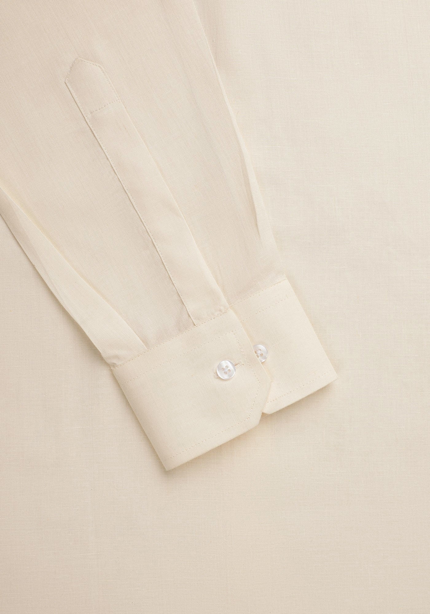 Off White Linen. Men's formal shirt