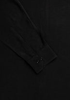 Black Self Textured Linen. Men's Formal Shirt.