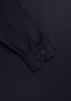 Navy Blue Chambray. Men's Formal Shirt.