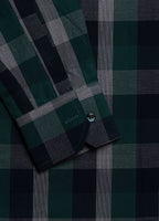 Green, Navy, and Grey Plaid