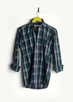 Green, Navy, and Grey Plaid
