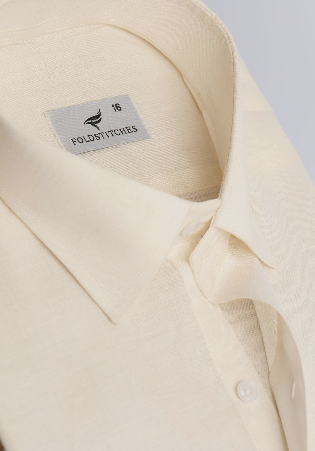 Off White Linen. Men's formal shirt